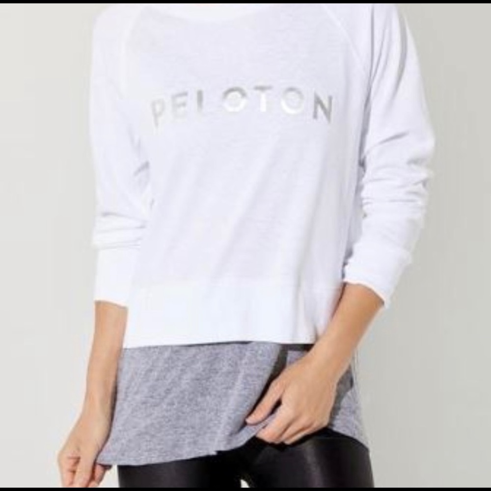 Peloton Monrow white sweatshirt never worn- reposh